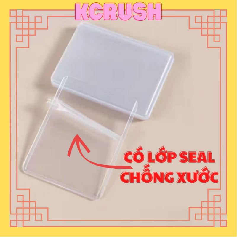 Toploader đựng card nhét ảnh có lớp seal bảo vệ chống xước