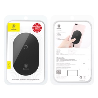 Miếng dán hỗ trợ sạc ko dây hãng Baseus chân cắm Micro//type-c