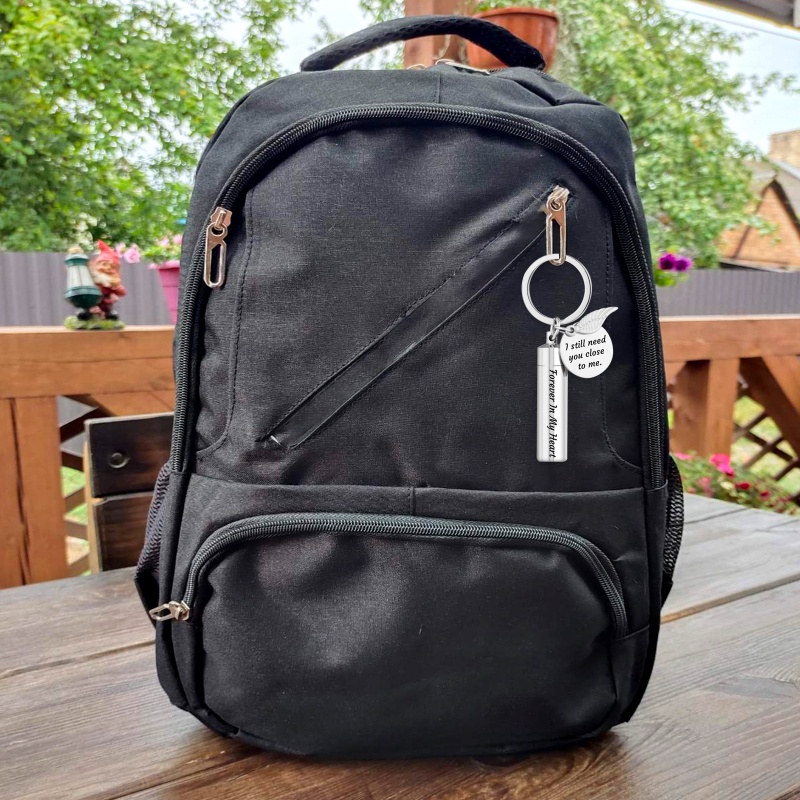 Móc Khóa Mặt Hình Cánh Thiên Thần Và Trái Tim Khắc Chữ YOUYO Forever In My Heart