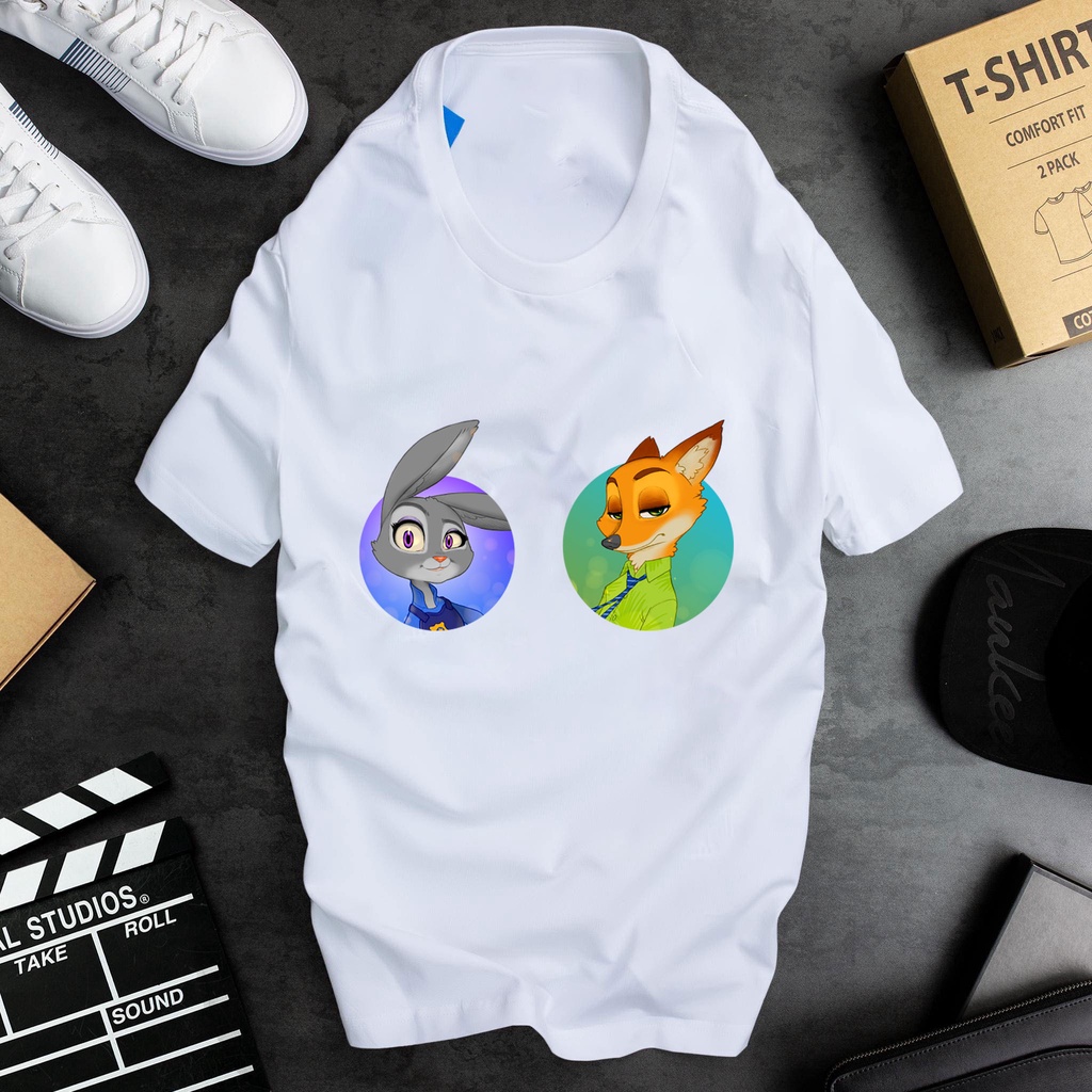 ÁO PHÔNG CỔ TRÒN NGẮN TAY PHI VỤ ĐỘNG TRỜI - Zootopia IN HÌNH CỰC NGẦU CỰC ĐÁNG YÊU MẪU MỚI TEAM BUILDING - 017