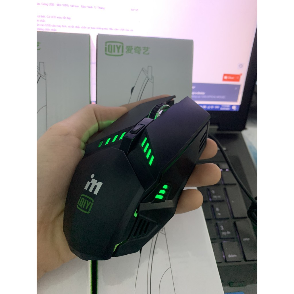 Chuột gaming QIY i6 chính hãng- Led đổi màu, Cổng USB - Mới 100%, full box - Bảo Hành 12 Tháng