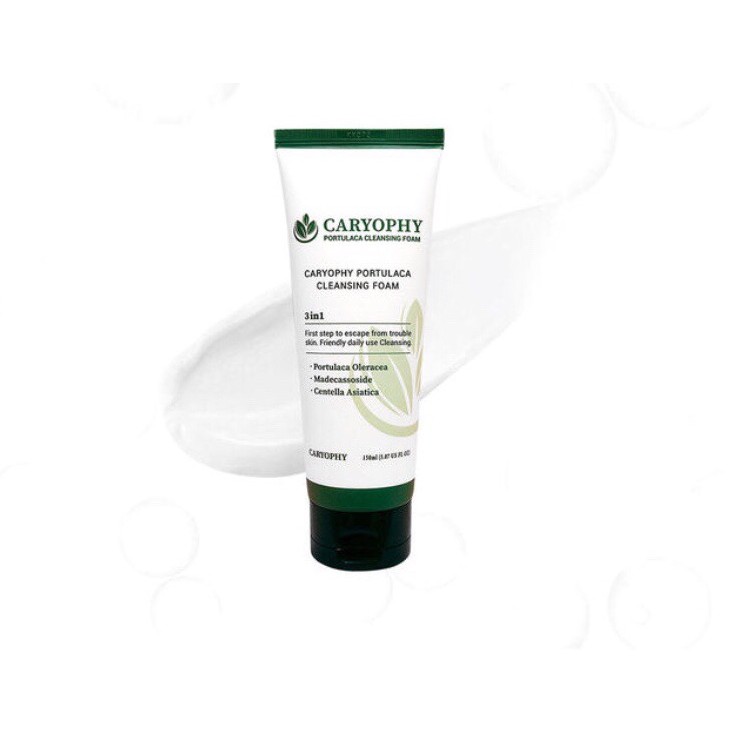 Sữa rửa mặt giảm mụn Caryophy Portulaca Cleansing Foam _ Caryophy Chính Hãng