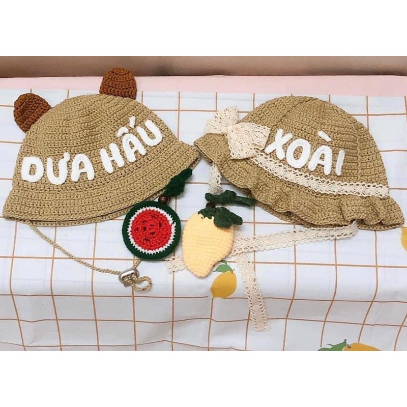 Mũ handmade gắn tên cho bé theo yêu cầu (ib shop để chọn màu và chọn mẫu ạ)