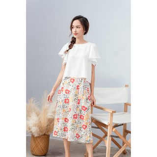 KOKA Design Sơ mi cổ thuyền tay bèo 55701