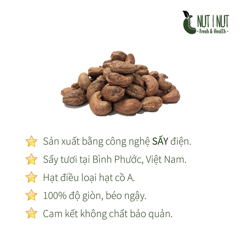 Hạt điều Nut I Nut vỏ lụa sấy tự nhiên hũ 425.6 gram - UP &amp; WIN