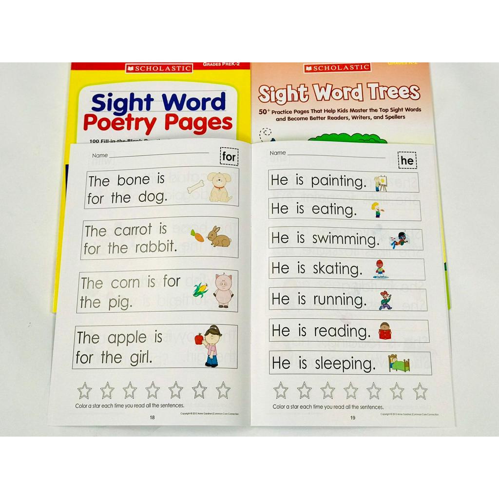 Sight word 4q - bản A4 đẹp