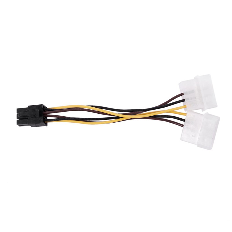 A Dual 4-Pin Molex IDE to 6 Pin PCI-E Graphic Card Power Cable