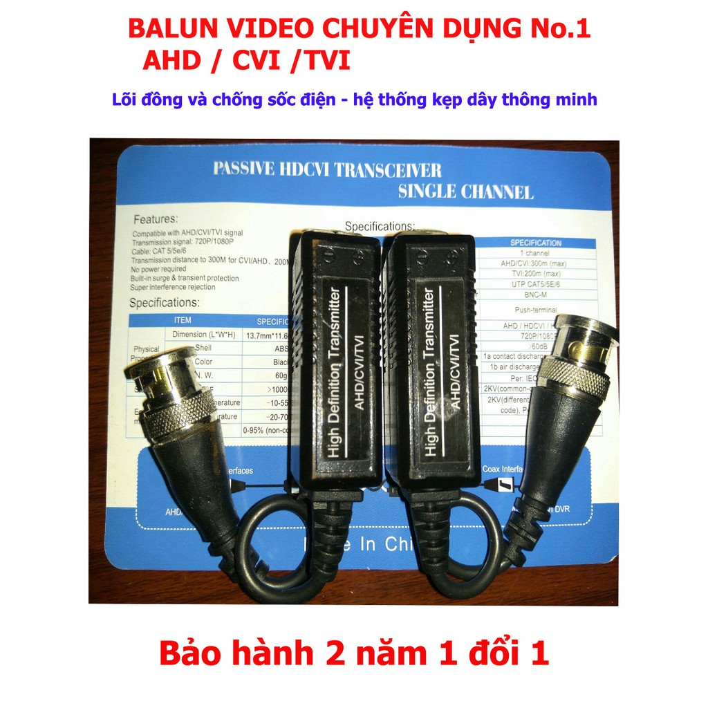 Balun chống nhiễu dùng cho Camera quan sát