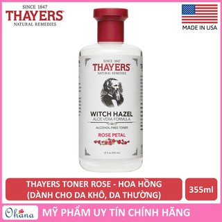 Nước Hoa Hồng Không Cồn Thayers Toner Rose 355ml - Dành Cho Da khô, da thường - Best Seller