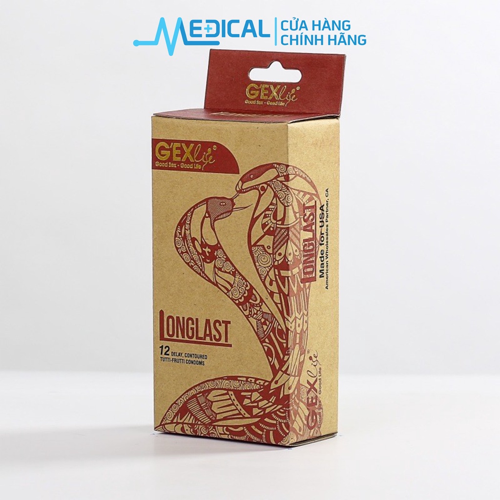 Bao cao su G'EXlife Longlast B/12 (Hộp 12 chiếc) - MEDICAL