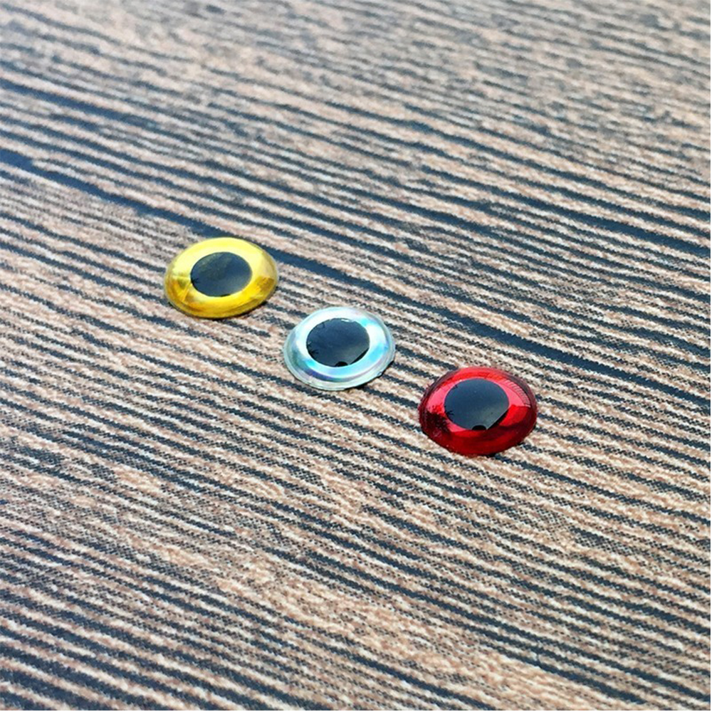 MUVAKO Set 100 mắt mồi câu cá nhân tạo 3D nhân tạo nhiều màu sắc