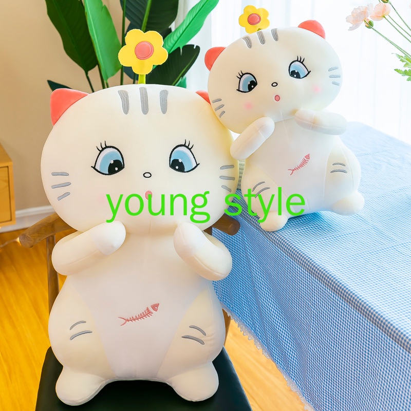 [Giá siêu rẻ] Gấu bông teddy hình mèo trắng, mèo trắng nhồi bông ngây thơ đáng yêu , hàng nhập khẩu cao cấp