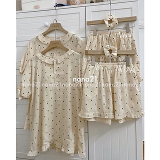 Set đồ ngủ viền bèo