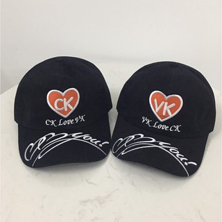 Nón cặp mũ lưỡi trai ,Nón kết cặp đôi tình nhân thêu chữ VK - CK ( Combo 2 nón)