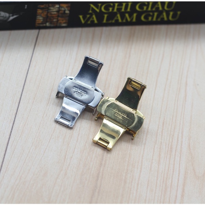 KHÓA BƯỚM (KHÓA GẬP) DÂY ĐỒNG HỒ TIỆN LỢI SANG TRỌNG KHÔNG GỈ, KHÔNG BAY MÀU
