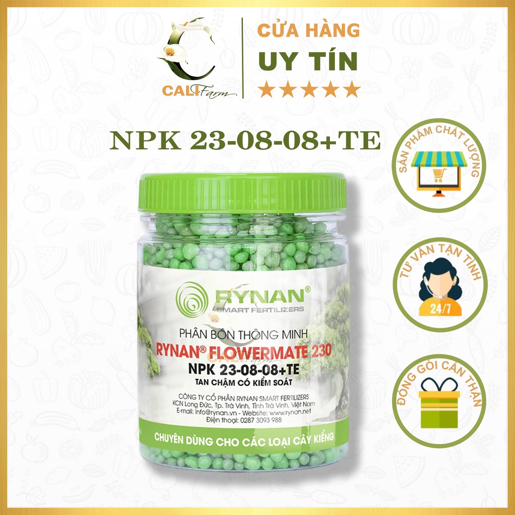 Phân Tan Chậm Rynan NPK 23-08-08+ TE (230) Chuyên dùng cho kiểng bon sai