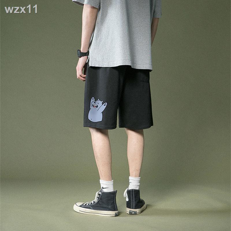 quần đùi thể thao nam rộng rãi bóng rổ kiểu dáng mỏng phong cách Hàn Quốc mặc bên ngoài năm điểm