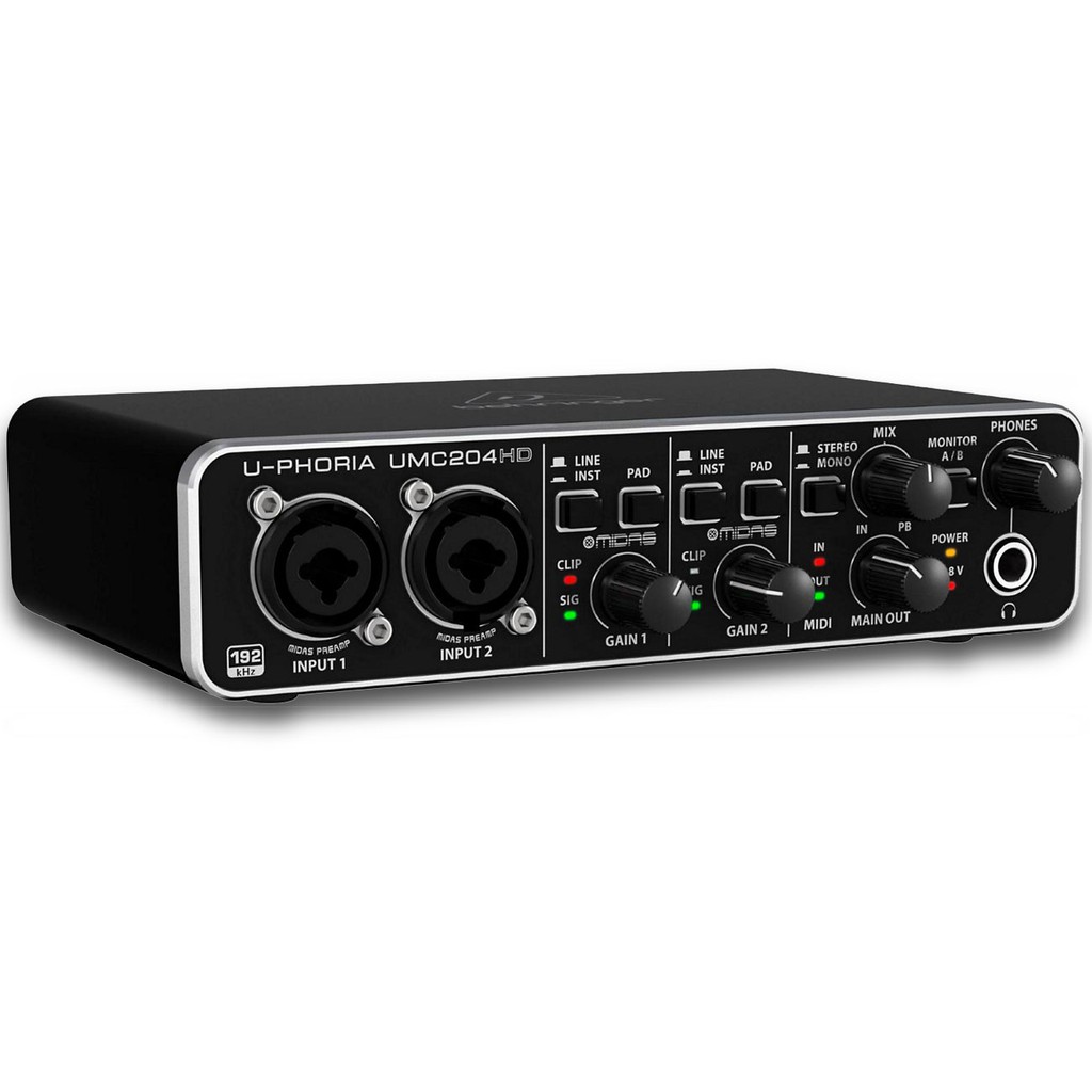 Behringer U-PHORIA UMC204HD - Sound Card Thu Âm, Làm Nhạc Chuyên Nghiệp