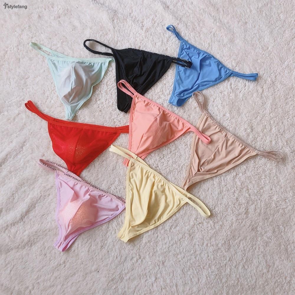 Quần Lót Lọt Khe 1 * 1 Bằng Lụa Lạnh Thoáng Khí Có Thể Giặt Bằng Tay