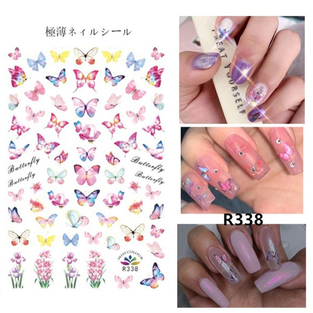 Hình Dán Trang Trí Móng Tay Hình Bướm Xinh Xắn