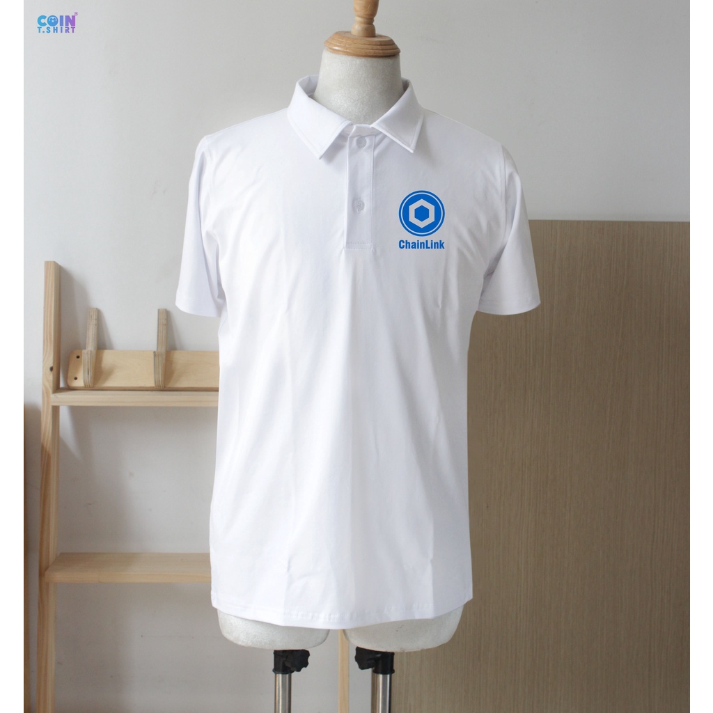 Áo Polo cao cấp ChainLink, Binance, Bitcoin, Cointshirt