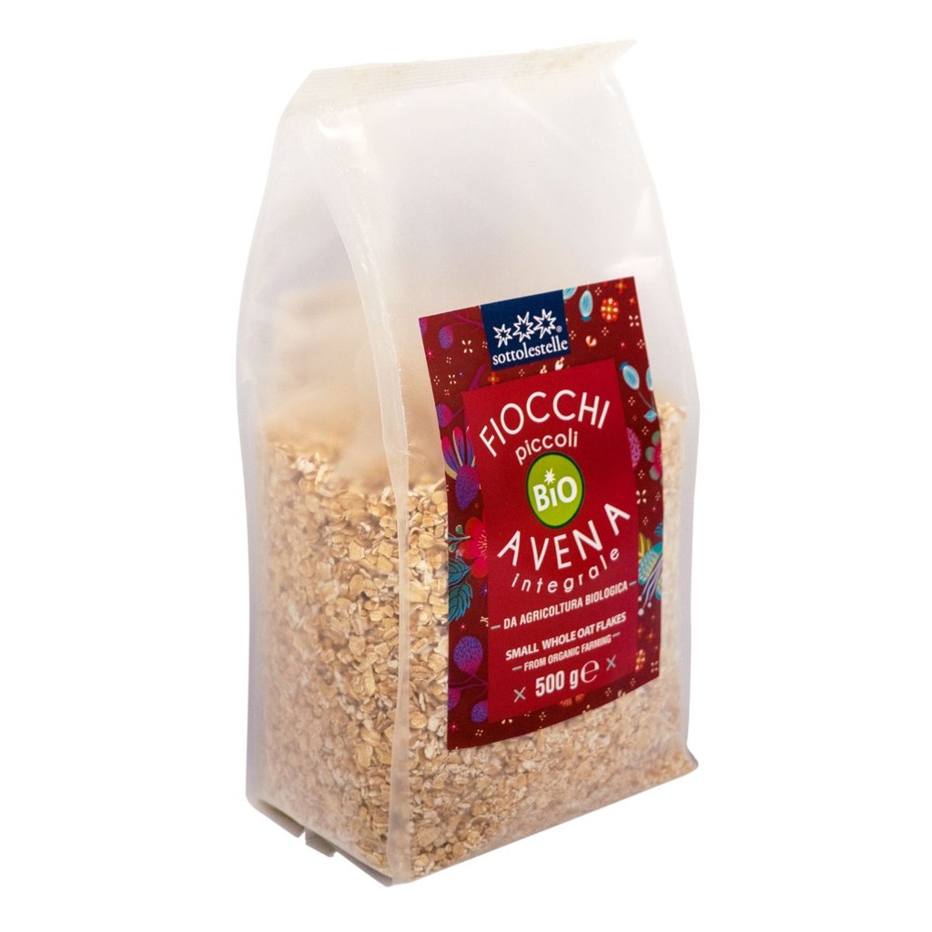 Yến Mạch Nguyên Cám Hữu Cơ Cán Vụn 500g Sottolestelle/ Probios Organic Small Whole Oat Flakes