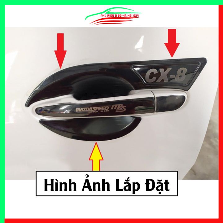 Ốp tay hõm Mazda CX8, CX-8 2019-2023 vân titan chống trầy bảo vệ cửa xe ô tô