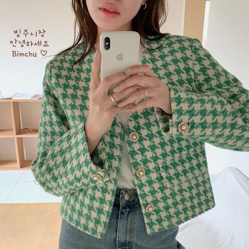 Áo Khoác Dạ Dáng Ngắn Kẻ Caro Sang Chảnh [ HÀNG SIÊU ĐẸP ]- S13 | BigBuy360 - bigbuy360.vn