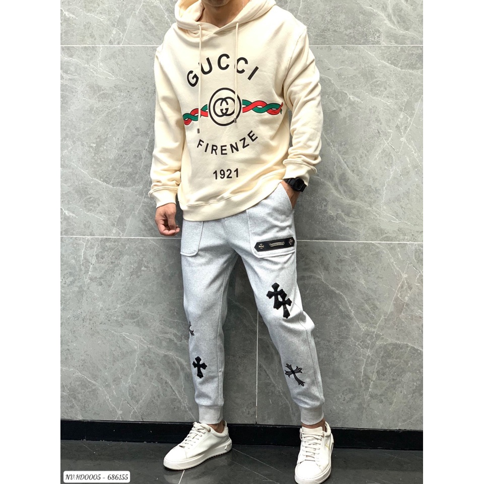 Áo Hoodie Nam Gc Phối Họa Tiết Logo Và Chữ Ngực Chực Chất - Áo Nỉ Hoodie Unisex Nam Nữ Gc Cao Cấp DT STORE MENWEAR