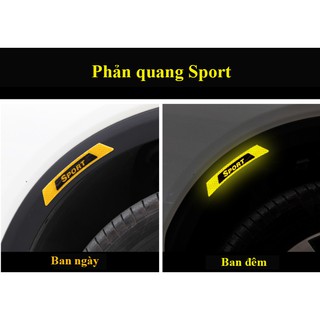 Mang cá phản quang Sport dán xe ô tô