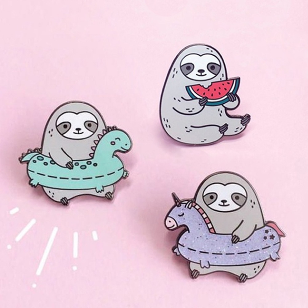 Trâm cài áo hình chú lười hoạt hình đáng yêu