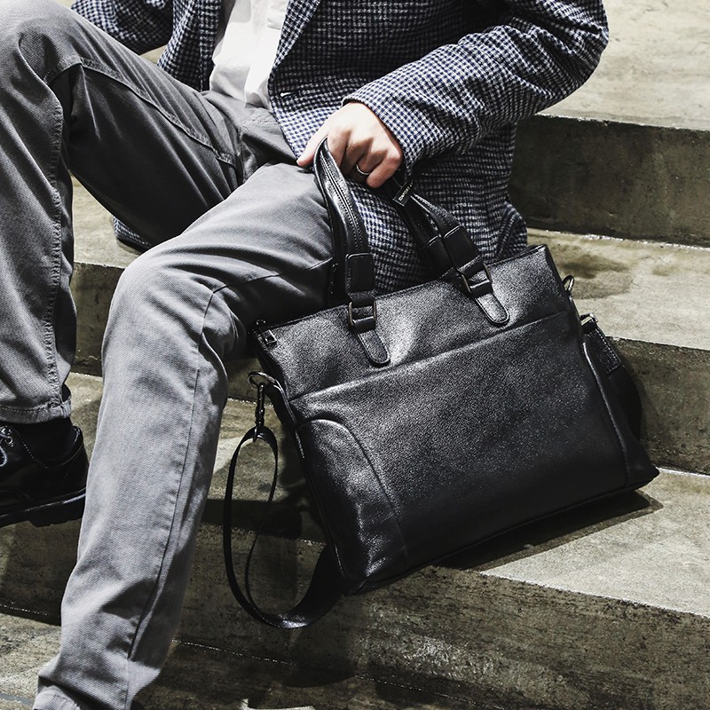 Túi xách bằng da to có thể đựng laptop tiện dụng cho nam