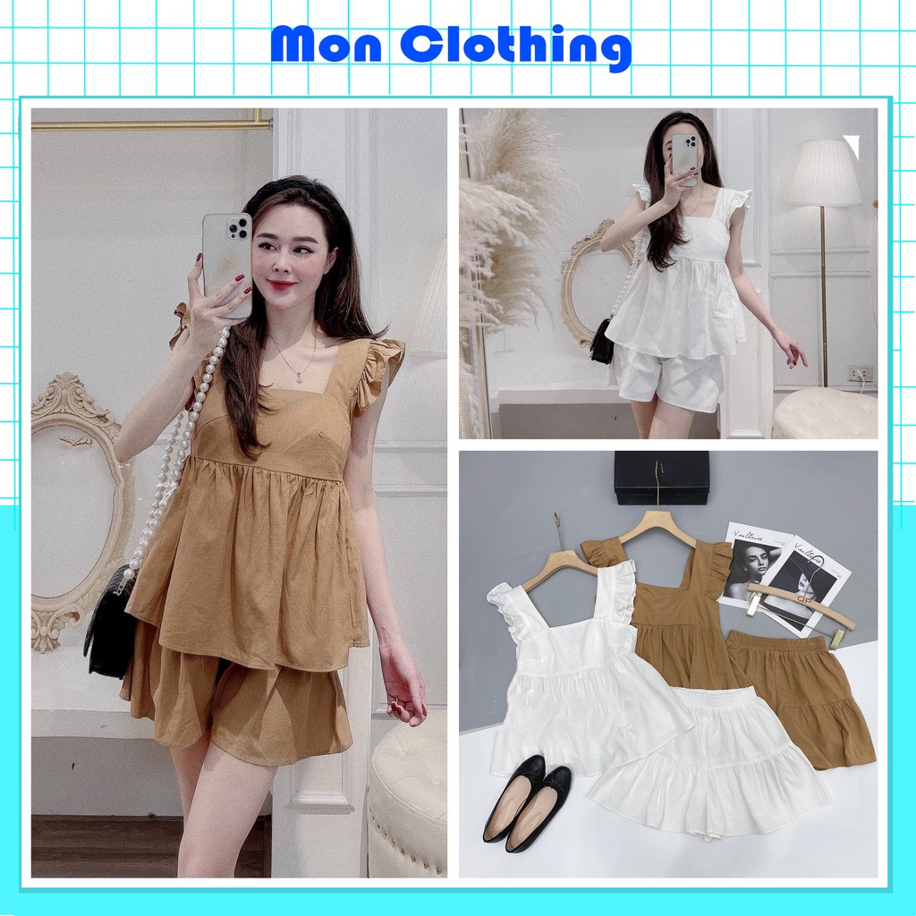 [Mã FAMAYWA2 giảm 10K đơn 50K] Bộ Cánh Tiên Mix Quần Sooc Bộ Nữ Siêu Xinh