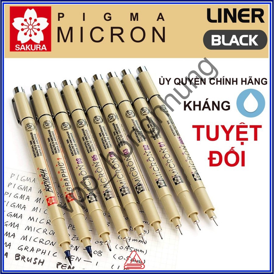 Bút Line Đi Nét Sakura Pigma Micron Kháng Nước