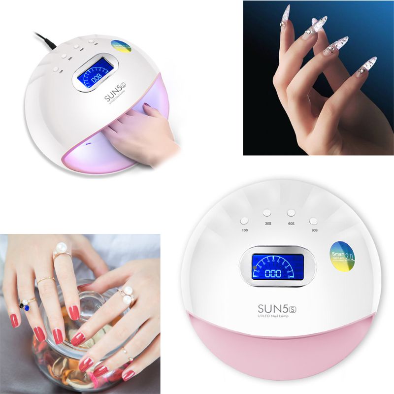 Đèn LED Hong Khô Sơn Móng Tay 72W UV 30 Bóng Cảm Ứng Màn Hình LCD