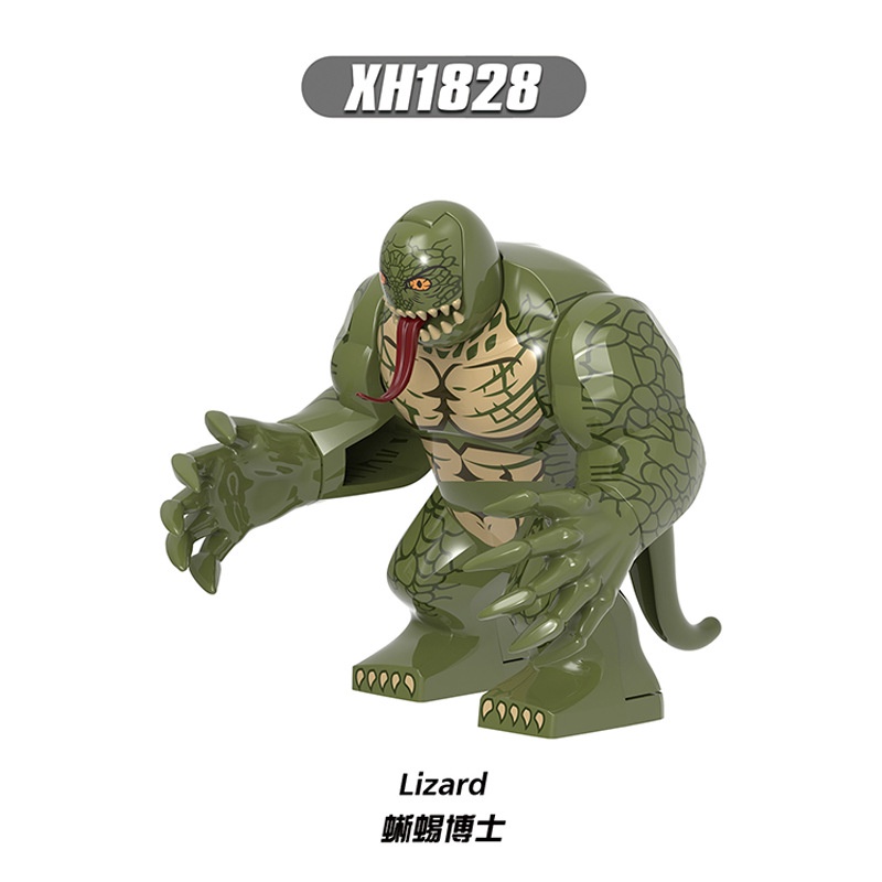 Đồ Chơi Lắp Ráp Mô Hình Siêu Anh Hùng Marvel Cho Bé Đồ Chơi Lego Lắp Ráp Thằn Lằn Hulk