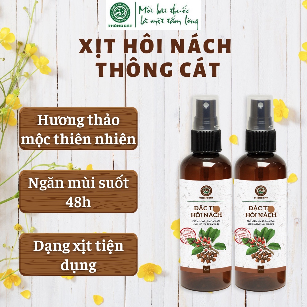 Xịt Nách Đông y gia truyền Thông Cát(Since 1918)- làm sáng da nách, ngăn mùi hôi nách hiệu quả ngay lần đầu sử dụng