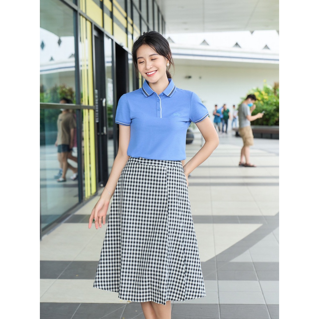 Áo Polo Nữ Sợi Se Phối Nẹp Thoáng Mát Mềm Mịn Dáng Đẹp APN5402