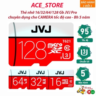 Mua Thẻ nhớ 16/32/64/128 Gb JVJ Pro U3 Class 10 – chuyên dụng cho CAMERA tốc độ cao - Bh 5 năm FREE SHIP