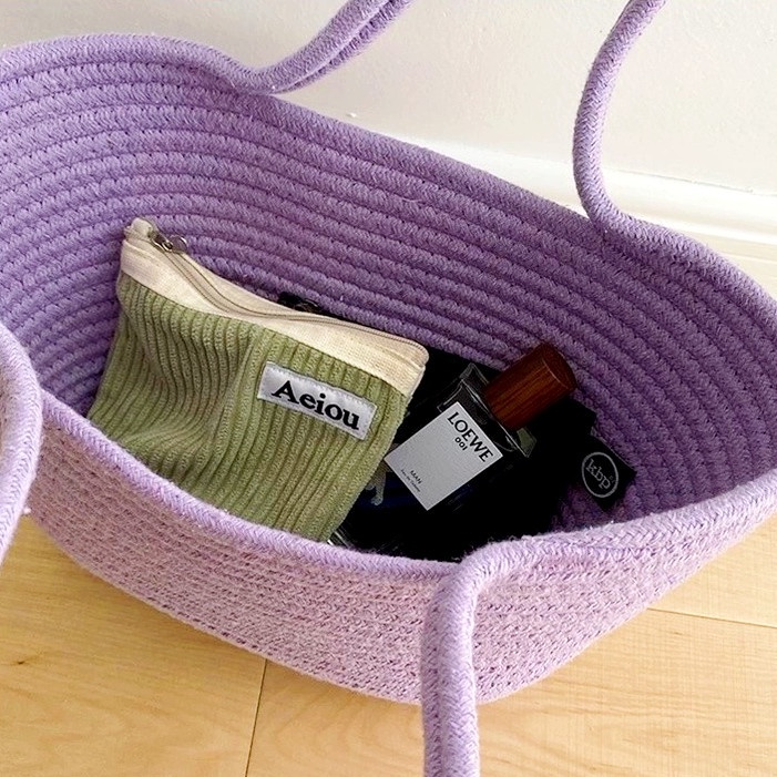 Túi xách nữ mùa hè dây vải dệt kim đi biển