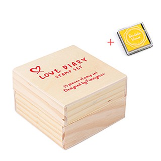 Bộ con dấu Love Diary kèm hộp mực cho con dấu màu ngẫu nhiên quà tặng sinh nhật khen thưởng Asam