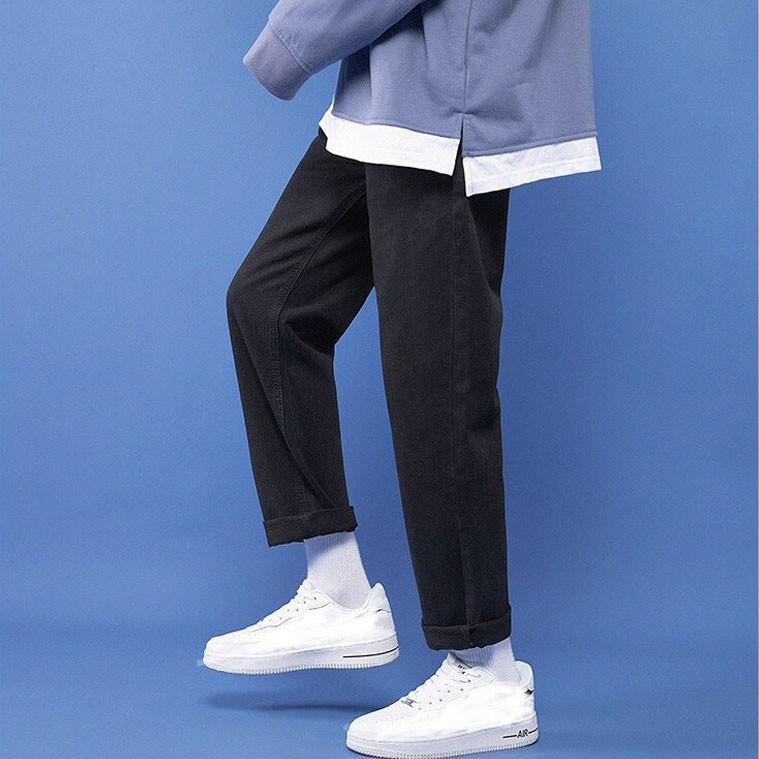 Quần baggy nam Tronshop1 TS901 2 màu thời trang, Quần nam ống suông