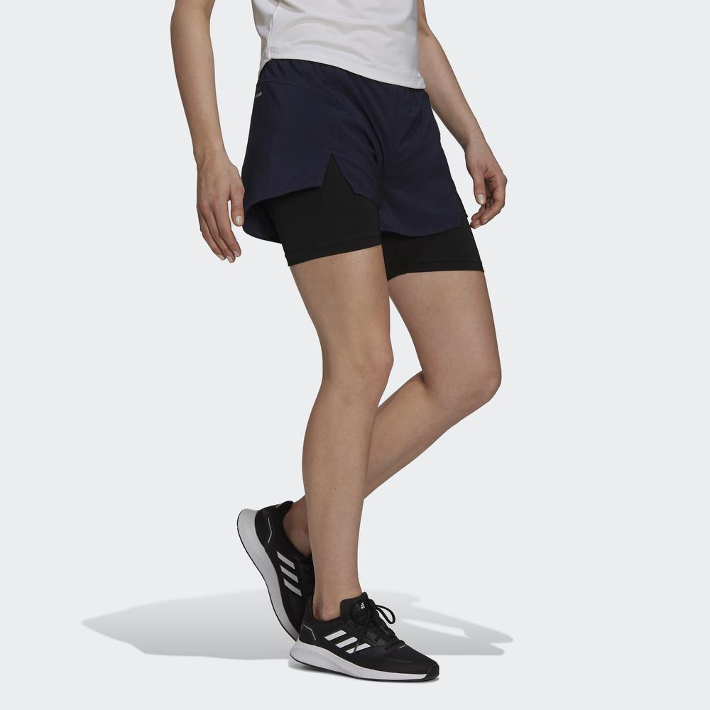 Quần Ngắn adidas TRAINING Nữ Quần short thể thao Primeblue Designed To Move 2-in-1 Màu xanh dương H38799