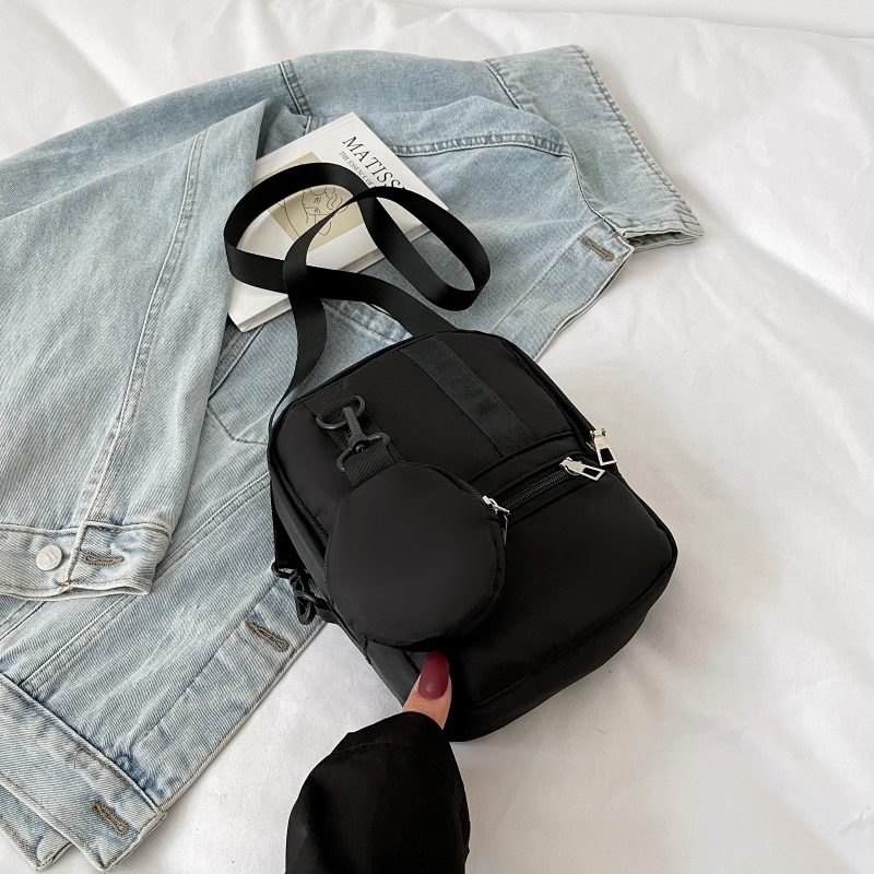 Túi Đeo Chéo Nhỏ Bằng Nylon Phong Cách Vintage Có Thể Tái Sử Dụng Dành Cho Nữ