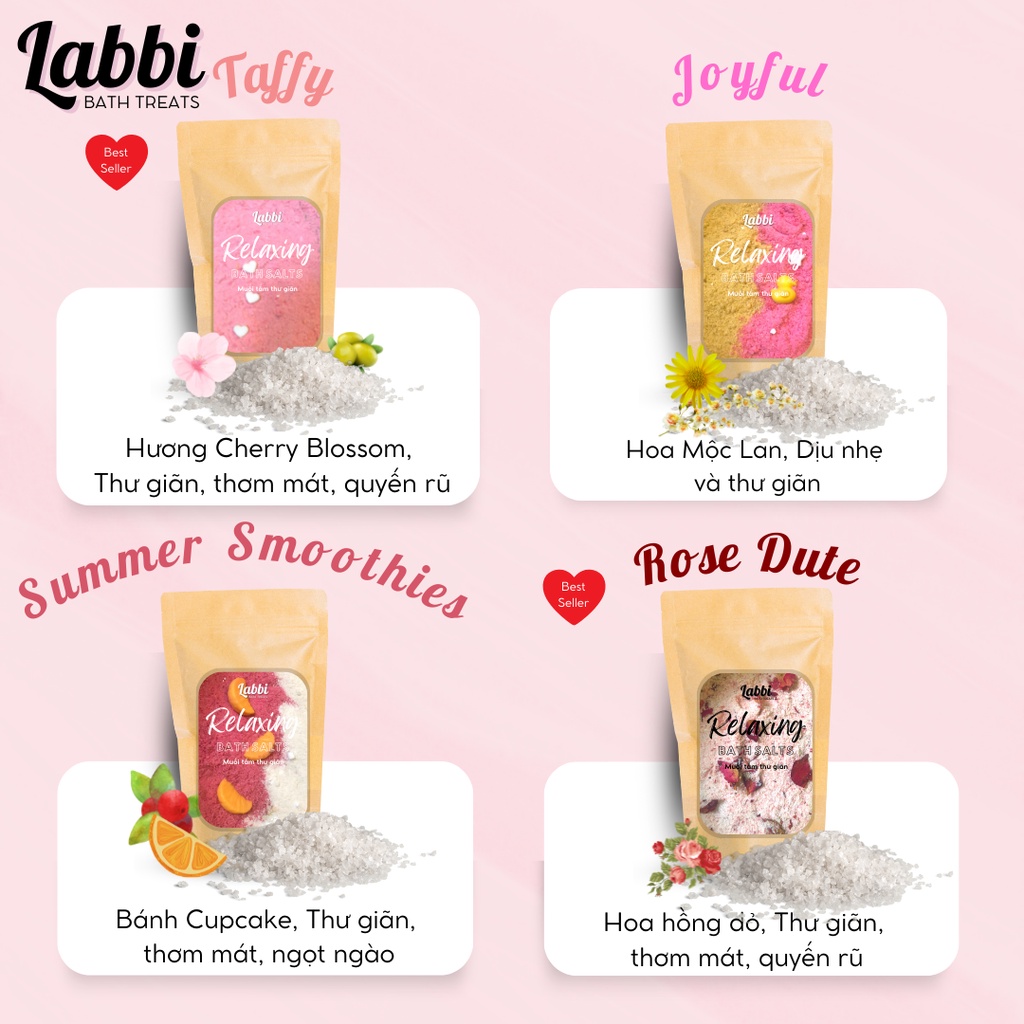 TỔNG HỢP  Relaxing Bath Salt / Muối thư giãn dưỡng da