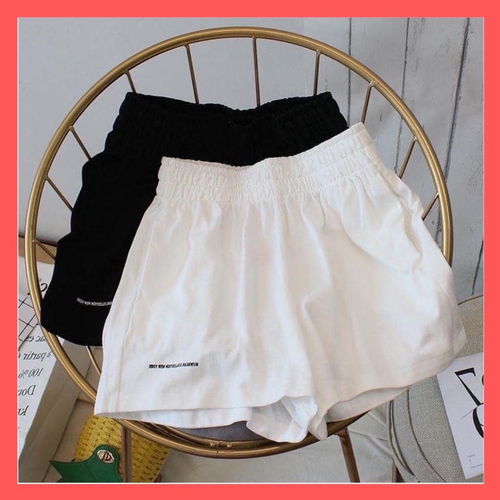  Quần đùi nữ unisex_quần short chun thêu siêu xinh 2021 | BigBuy360 - bigbuy360.vn