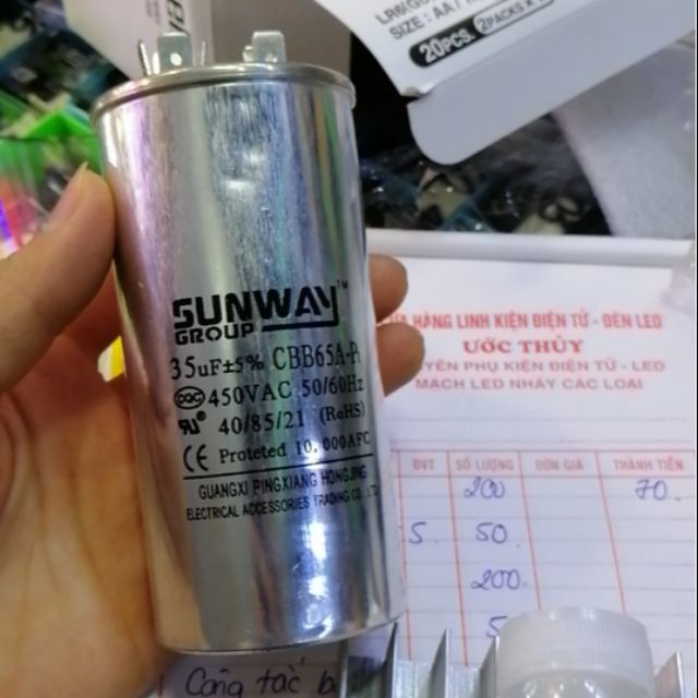 Tụ điều hòa 35uf 450v Sunway