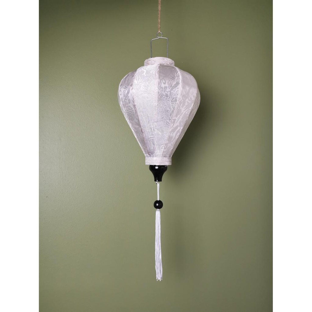 Đèn lồng vải trang trí Hội An gấm lụa CỦ TỎI CÓ SẴN 30CM