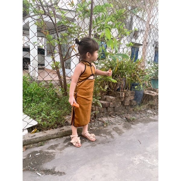 Sườn xám trung hoa cho bé diện tết siêu đẹp