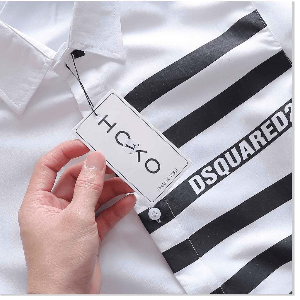Áo sơ mi in thêu kẻ sọc ngang cực đẹp , hot , kiểu hàn quốc KME FASHION